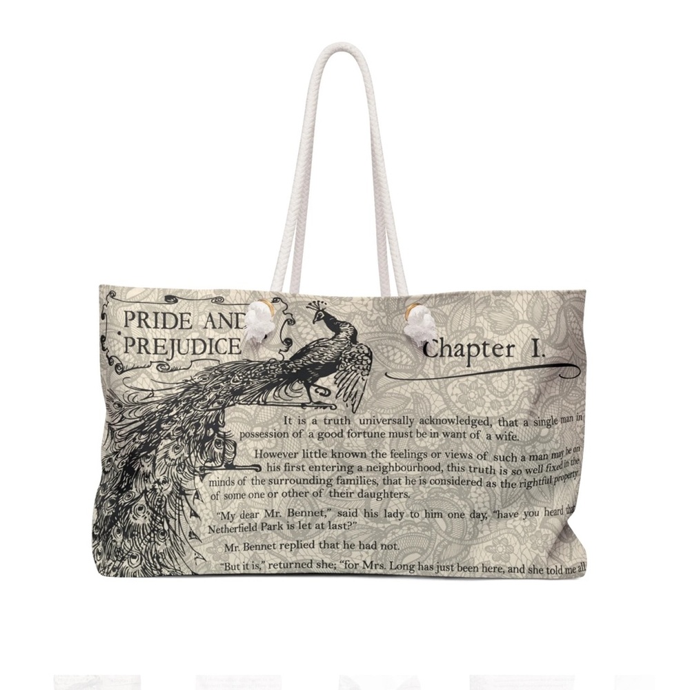 Pride and Prejudice storiarts weekender bag